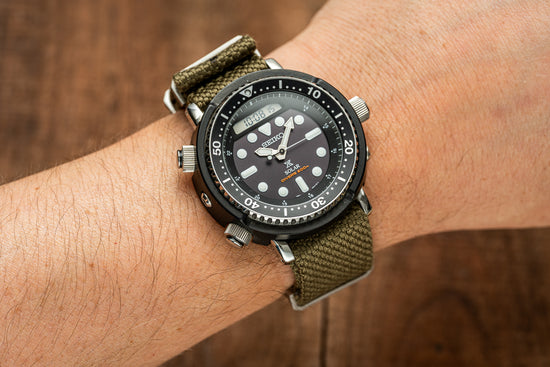 Ranger Green - Cotton Basketweave Strap (20/22mm)
