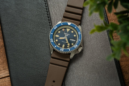 Mocha - FKM GL831 Rubber Diver Strap (22mm)