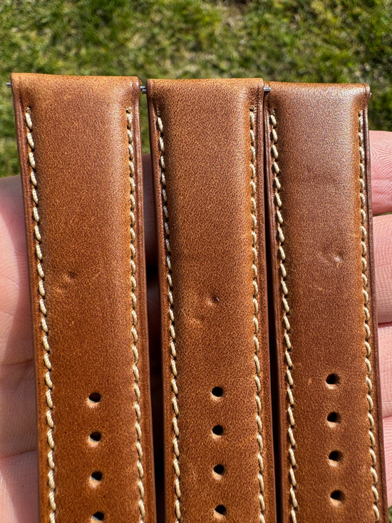 IMPERFECT British Tan Premium Wax Calfskin Leather Strap