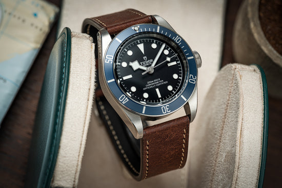 Classic Cowhide Leather Strap - Walnut