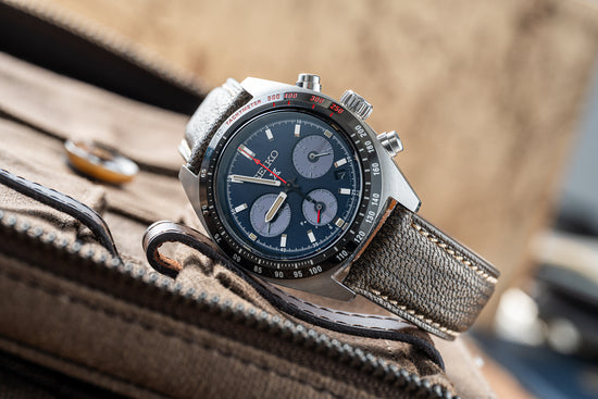 Goat Skin Leather Strap - Woodgrain