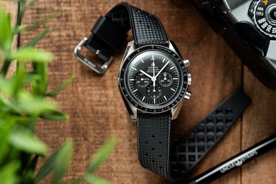 Black South Pacific Rubber Strap (19/20/22mm)