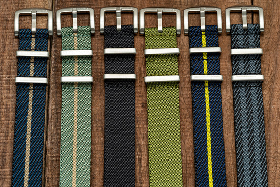 Black / Grey - Twill Nylon Strap (18/20/22mm)