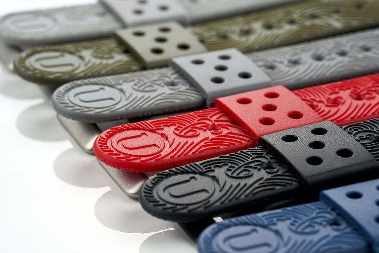 Uncle Straps "Irezumi" Tattoo GL-831 rubber watch straps in multiple colors