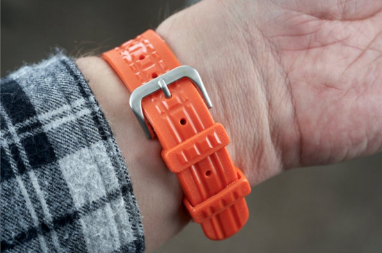 CLEARANCE Orange "Chocolate Bar" Strap (19/20/22mm)