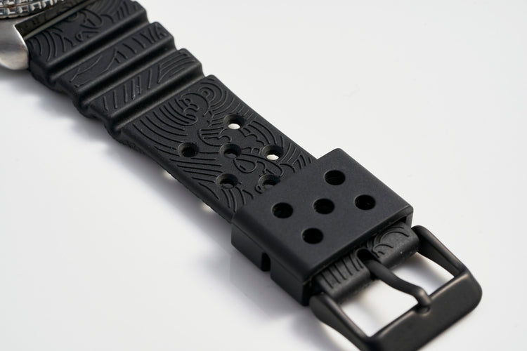 Black Uncle Straps "Irezumi" Tattoo GL-831 rubber watch strap
