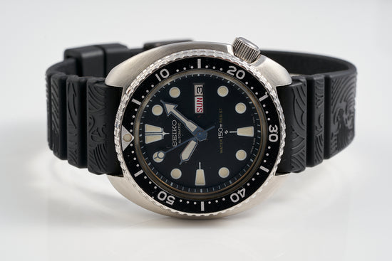 Black Uncle Straps "Irezumi" Tattoo GL-831 rubber watch strap on the Seiko 6309