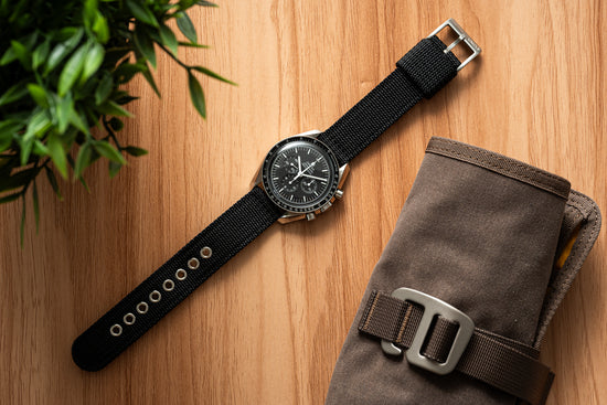 Black - Rugged 2-Piece Nylon Strap (20/22mm)