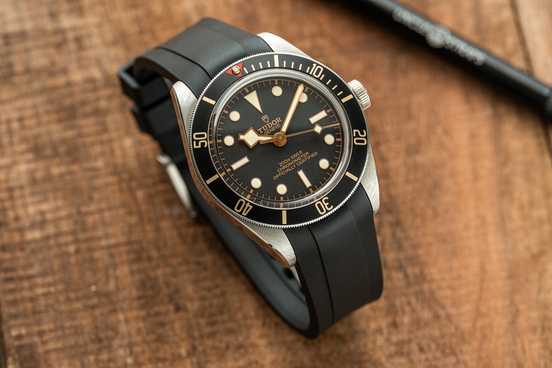 Onyx - Custom FKM Rubber Strap (Tudor Black Bay 58 / Ranger 39)