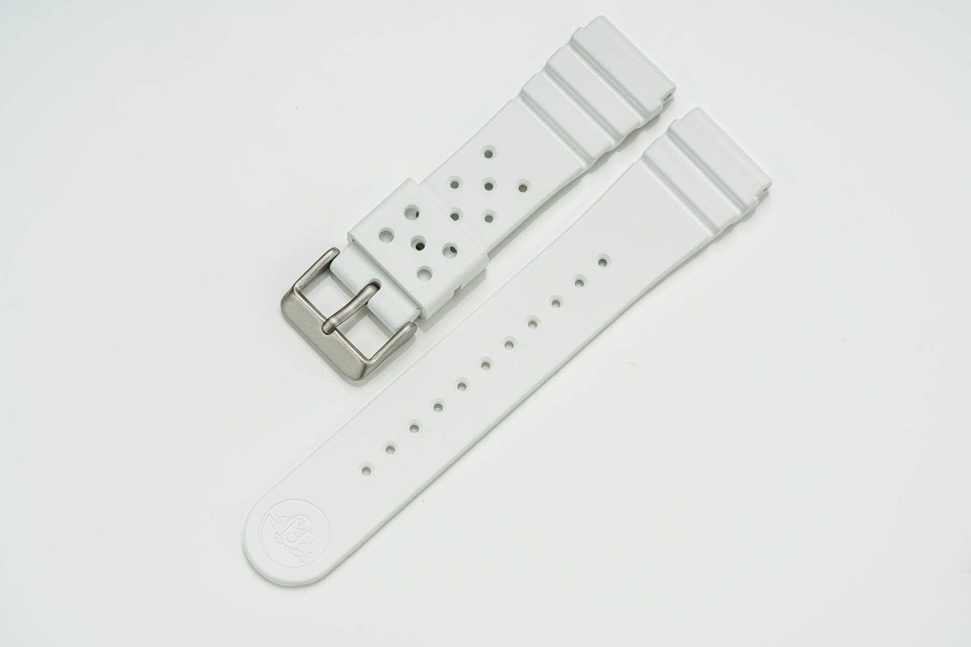 White - FKM GL-831 Rubber Diver Strap (22mm)