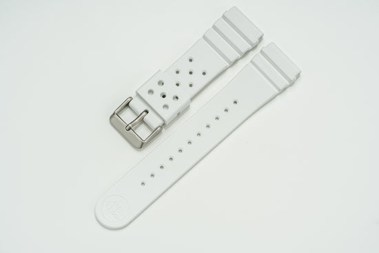 White - FKM GL831 Rubber Diver Strap (22mm)