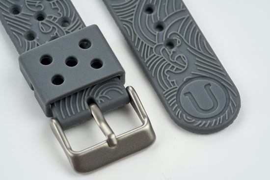 Warm Grey - GL-831 "Irezumi" Tattoo Rubber Diver Strap (20/22mm)