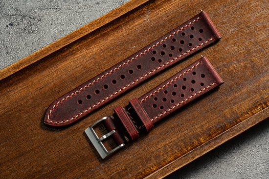 Leather Rally Strap - Merlot