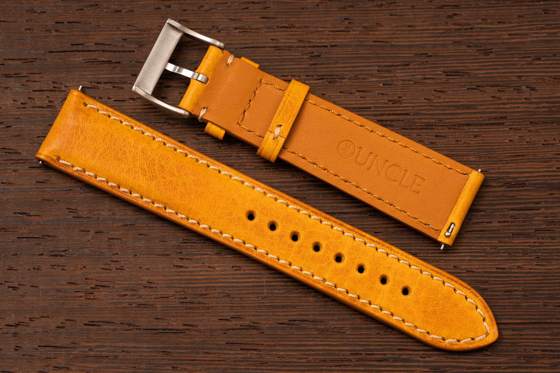 Premium Calfskin Leather Strap - Honey