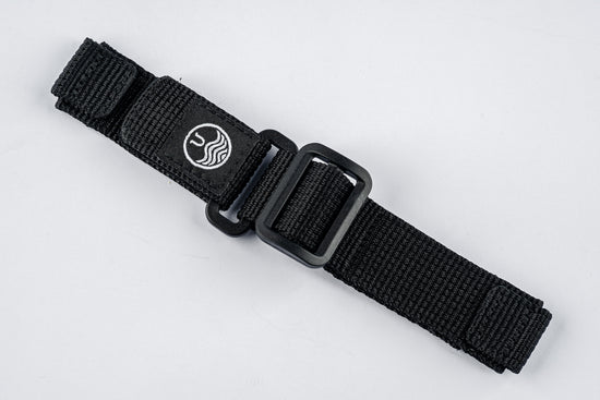 Black - Military-Style Two Piece Velcro Straps (20/22mm)