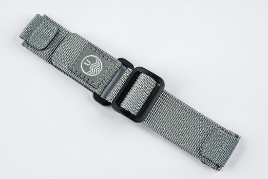 Grey - Military-Style Two Piece Velcro Straps (20/22mm)