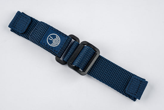 Navy - Military-Style Two Piece Velcro Straps (20/22mm)