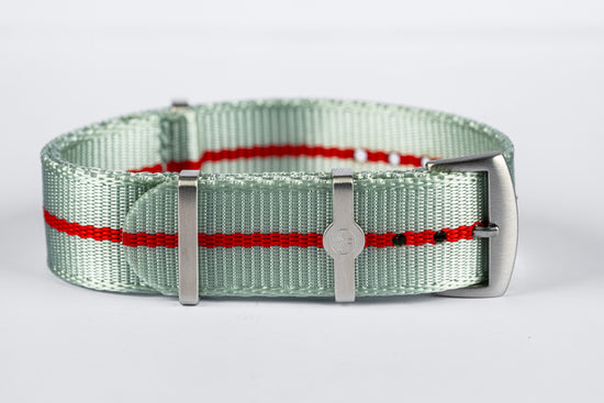 Ice Blue & Red - Signature Series Nylon Strap (18/20/22mm)