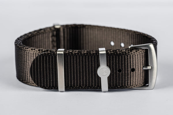 CLEARANCE Charcoal Brown - Signature Series Nylon Strap (18/20