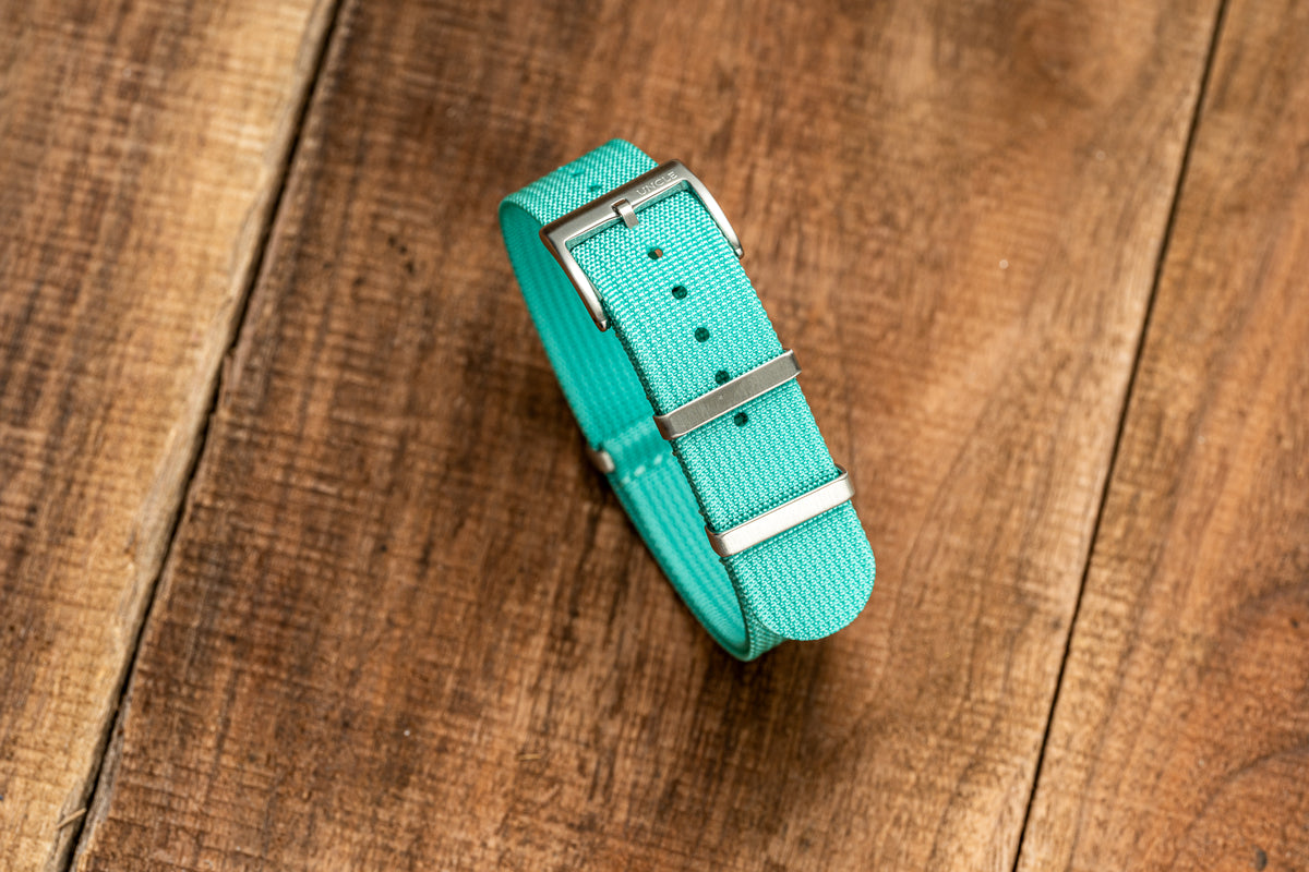 Teal - Ribbed Nylon Strap (20/22mm)