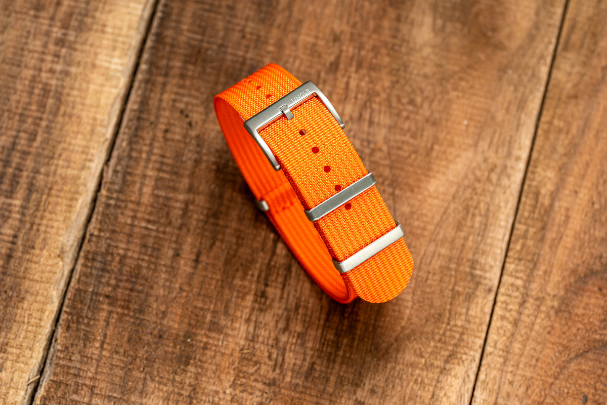Orange - Ribbed Nylon Strap (20/22mm)