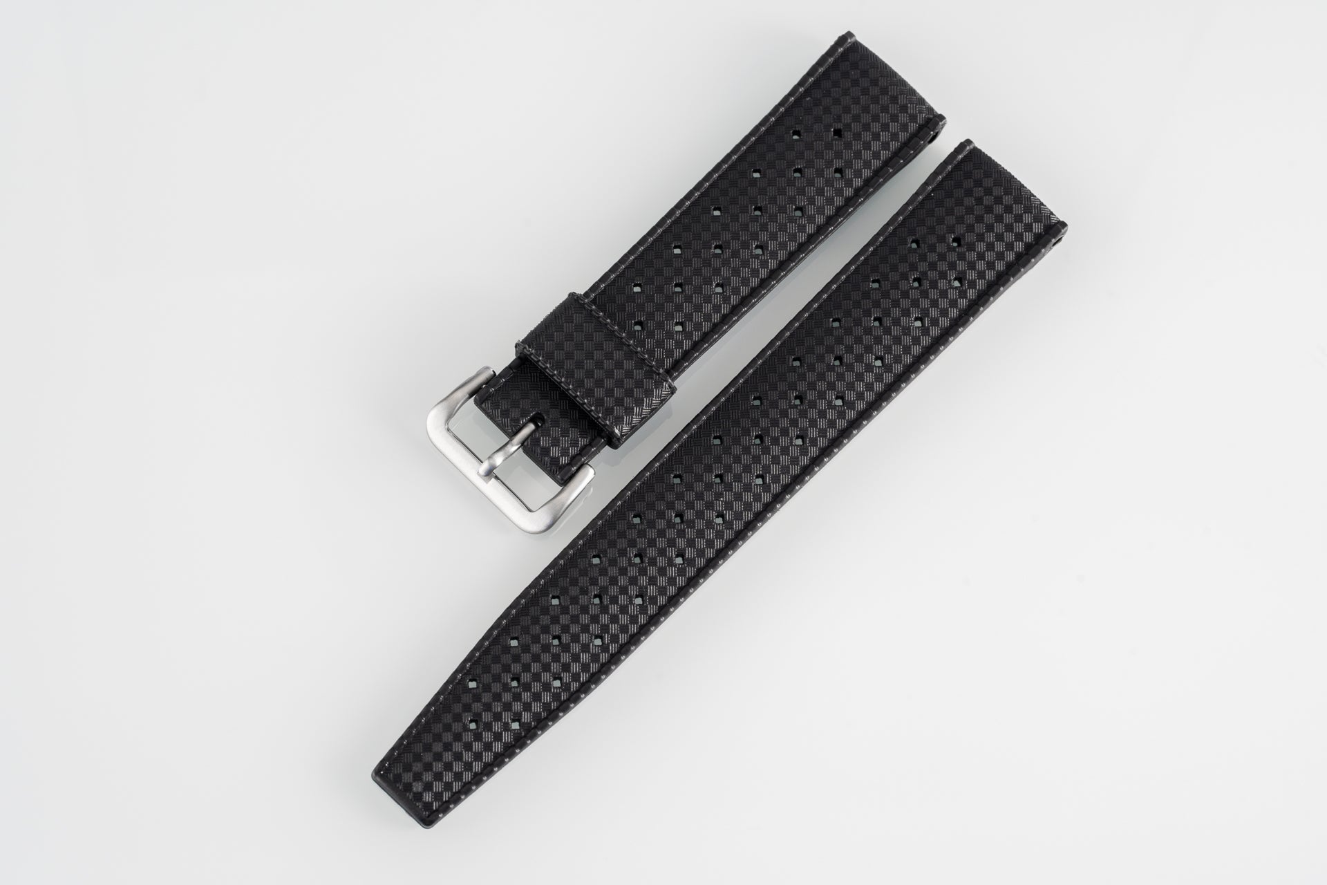 Black South Pacific Rubber Strap (19/20/22mm)