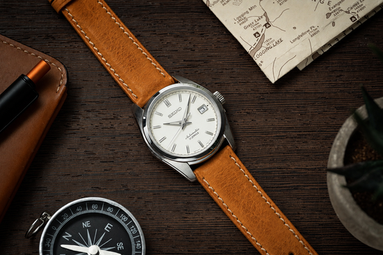 Premium Calfskin Leather Strap - Honey