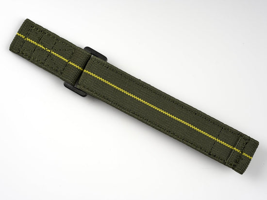 Green + Yellow 2-Piece Nylon Velcro Strap (20/22mm)