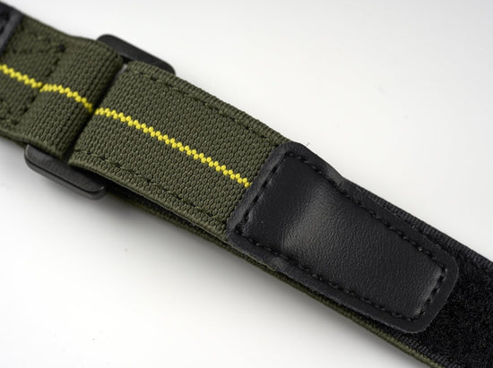 Green + Yellow 2-Piece Nylon Velcro Strap (20/22mm)