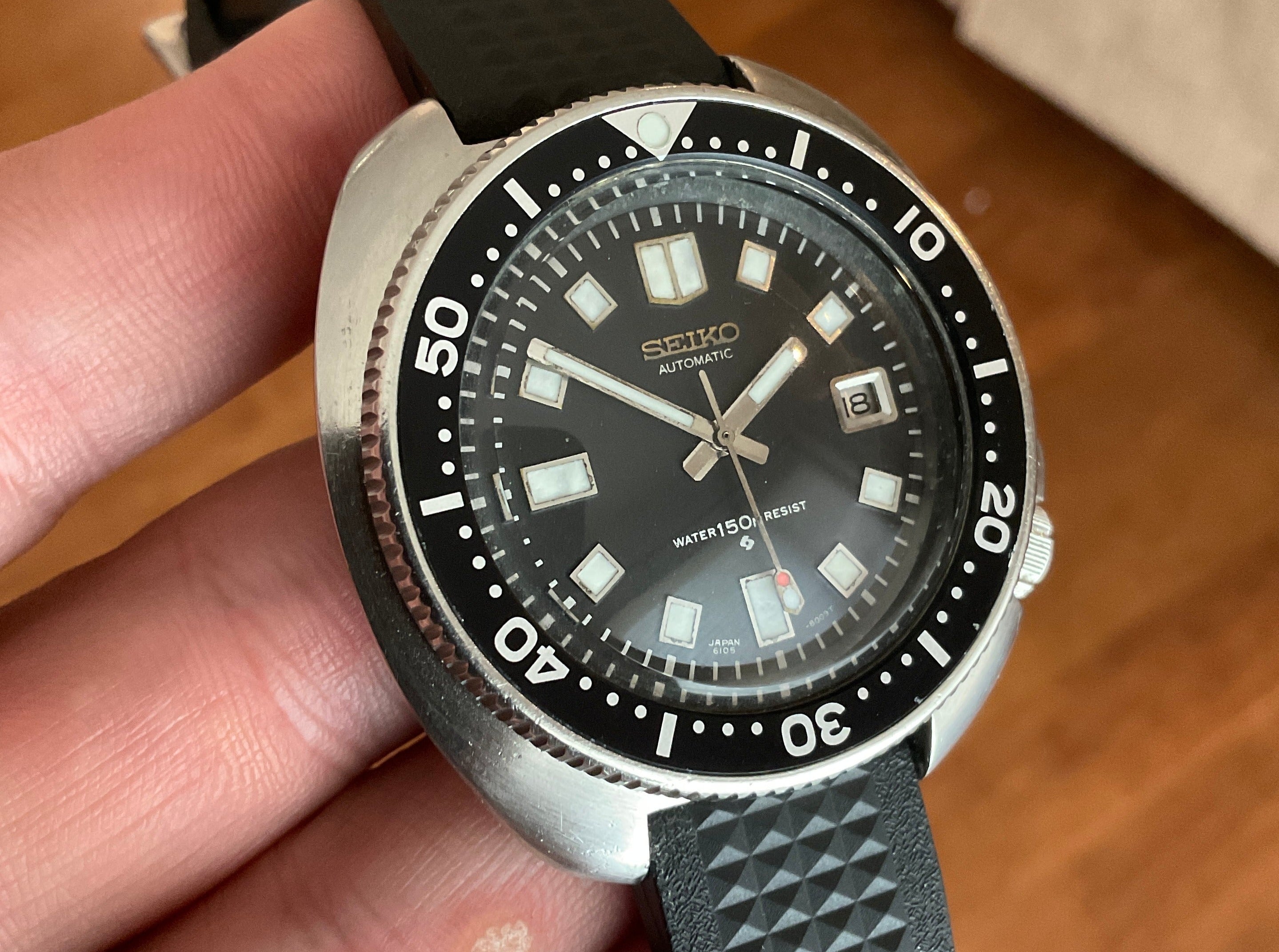 Seiko 6105 8110 Dive Watch July 1975 Serviced