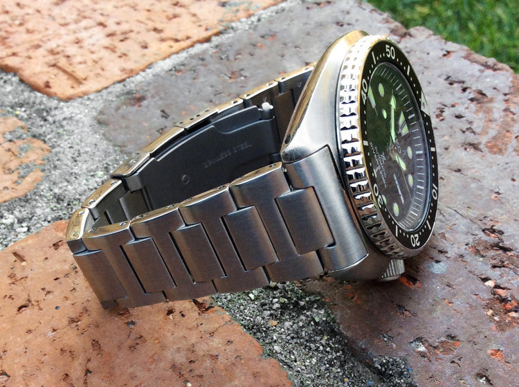 Heavy Duty Stainless Steel Watch Band with Hidden Clasp