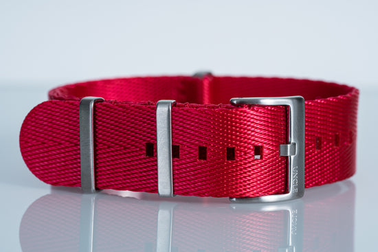 Cherry Herringbone Nylon Strap (20/22mm)