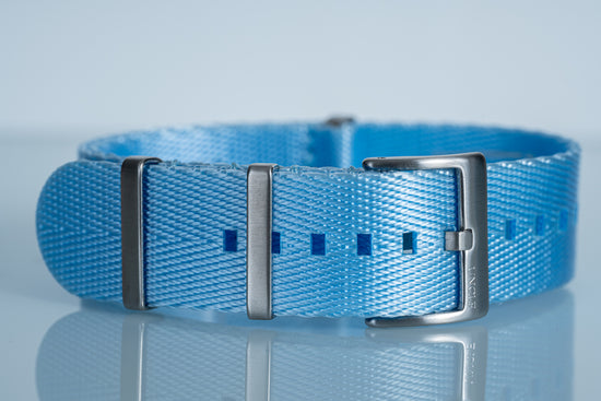 Powder Blue Herringbone Nylon Strap (20/22mm)