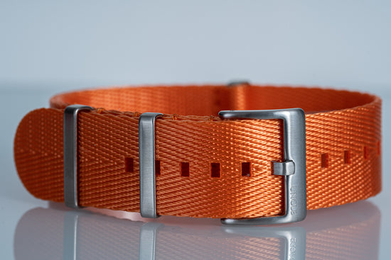 Tangerine Herringbone Nylon Strap (20/22mm)