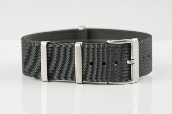 Dark Grey - Ribbed Nylon Strap (20/22mm)