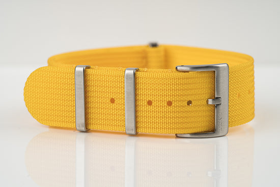 Yellow - Ribbed Nylon Strap (20/22mm)