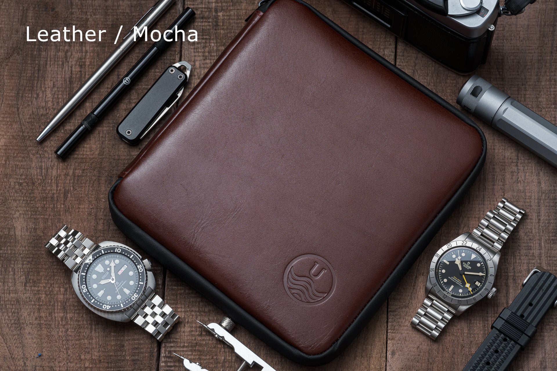 Large Leather EDC Travel Case