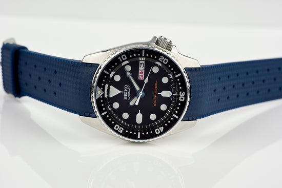 Blue Custom Curved South Pacific Strap (Seiko SKX013)