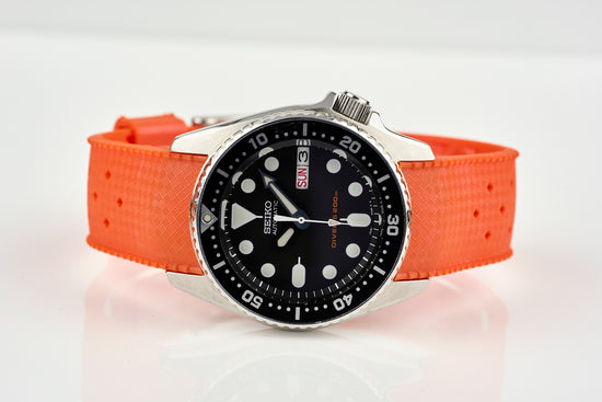 Orange Custom Curved South Pacific Strap (Seiko SKX013)