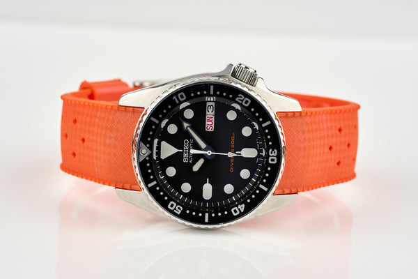 Orange Custom Curved South Pacific Strap (Seiko SKX013) – Uncle Straps