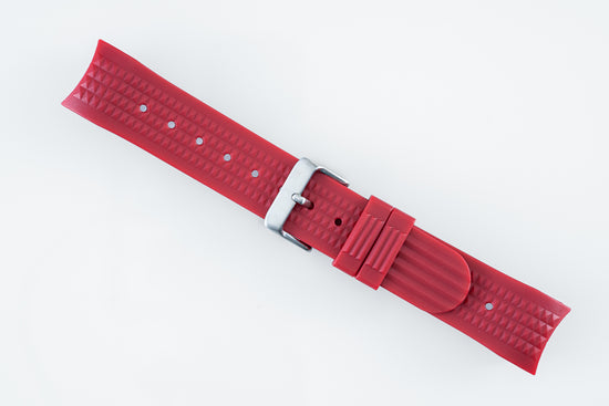 Red Custom Curved Waffle Strap (SKX007, SRPD "5KX", SSK GMT)