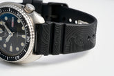 Black Uncle Straps "Irezumi" Tattoo GL-831 rubber watch strap on the Seiko 6309
