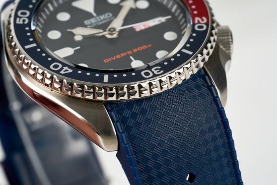 Blue Custom Curved South Pacific Strap (SKX007, SRPD "5KX", SSK GMT)